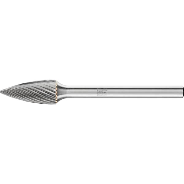 Pferd Carbide Bur - Tree Shape (Pointed), SGL Cut - 1/4" x 1/2" x 1/8" Shank - SG-51 - 23381