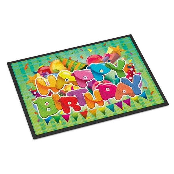 Carolines Treasures Happy Birthday Indoor or Outdoor Mat, 24 x 36 in. - CA79169