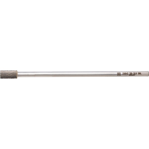 Pferd Carbide Bur - Cylind. (End Cut), DBL Cut - 3/8" x 3/4" x 1/4" Ext. Shank - SB-3L6 - 25842