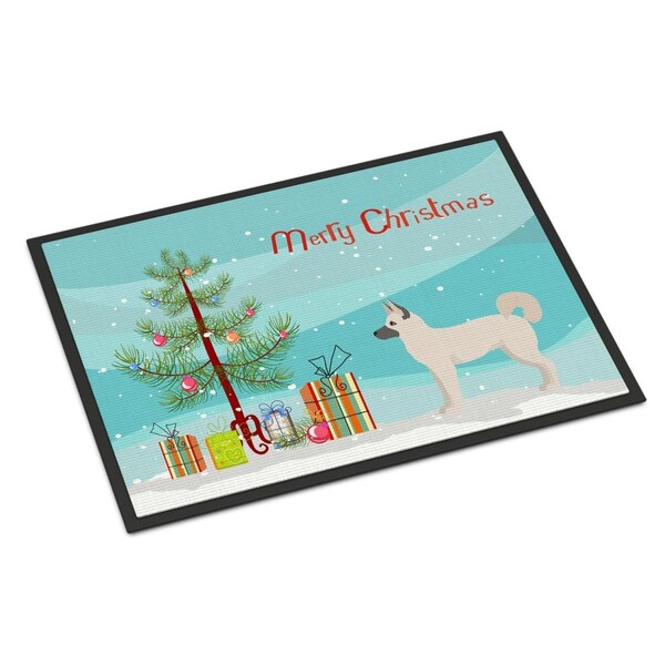 Carolines Treasures 24 x 36 in. Gerberian Shepsky Christmas Tree Indoor or Outdoor Mat - CK3830JMAT