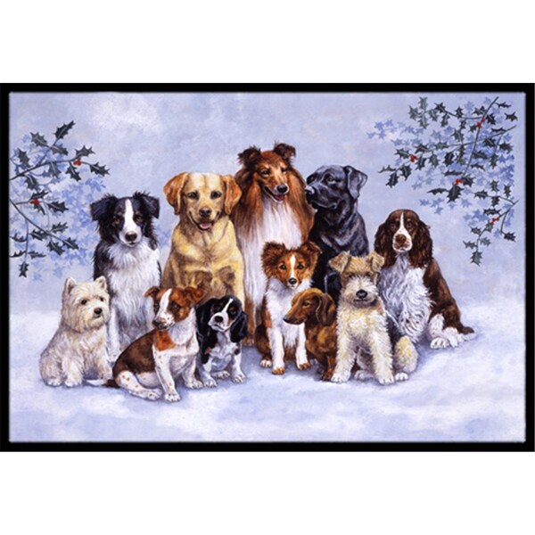 Carolines Treasures Winter Dogs Indoor or Outdoor Mat- 24 x 36 - BDBA316AJMAT