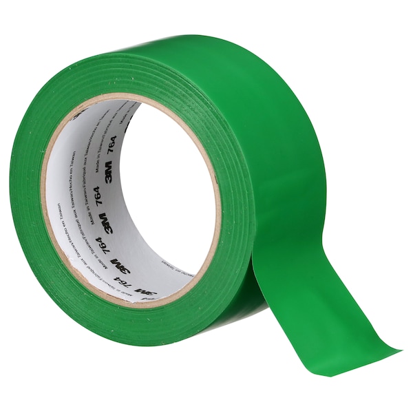 3M Vinyl Tape, Green, 2" x 36 yd., 5 mil - 70006281813