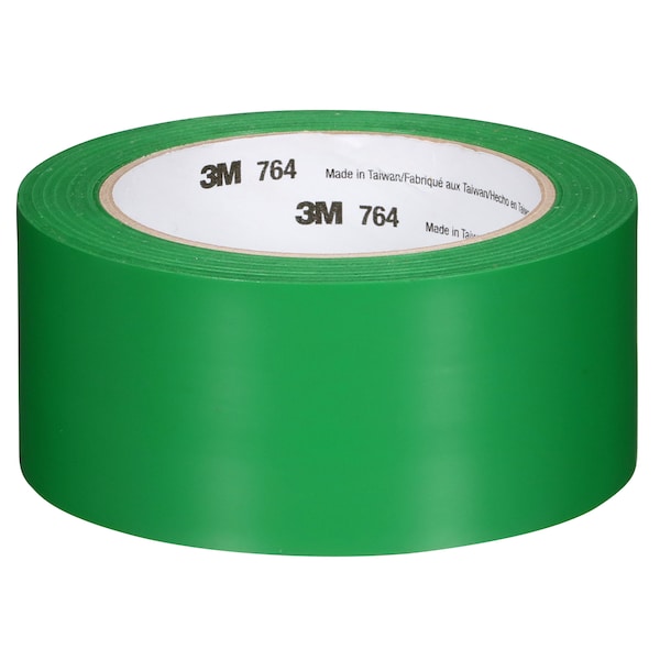 3M Vinyl Tape, Green, 2" x 36 yd., 5 mil - 70006281813