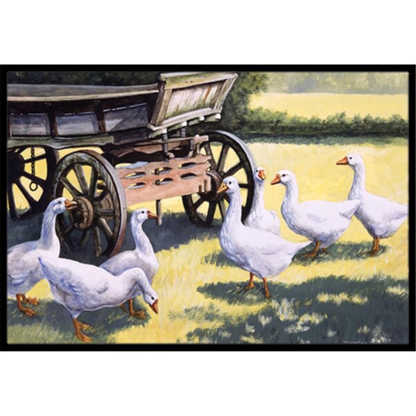 Jensendistributionservices Geese by Daphne Baxter Indoor or Outdoor Mat, 18 x 27 - MI1718577