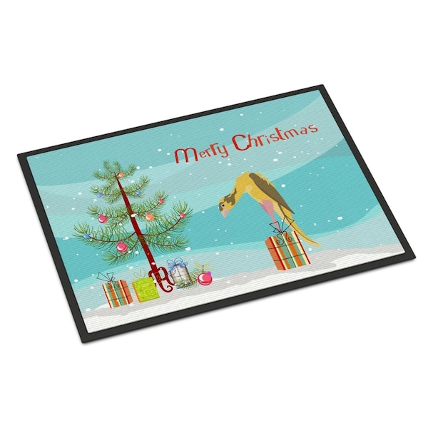 Carolines Treasures 18 x 27 in. Jibso Canary Merry Christmas Indoor or Outdoor Mat - CK4480MAT
