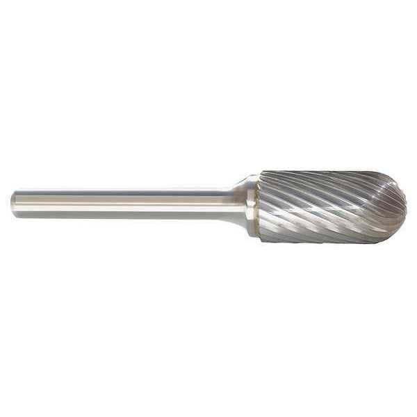 Zoro Select Carbide Bur, Radius End, 1/4 In, 1/4 Shank - 310-001071C
