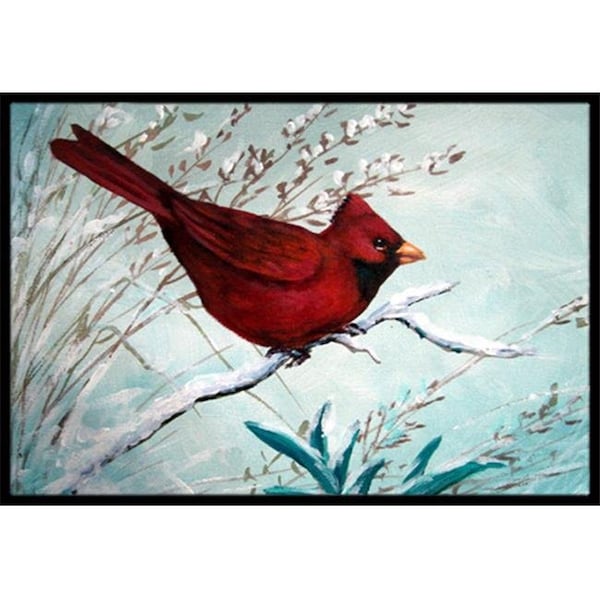 Carolines Treasures Carolines Treasures PJC1110JMAT Cardinal Winter Red Bird Indoor & Outdoor Mat; 24 x 36 in. - PJC1110JMAT