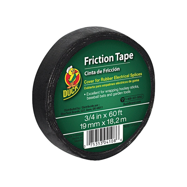 Duck Brand Duck 3/4 in. W X 60 ft. L Black Cotton Cloth Friction Tape - 393150