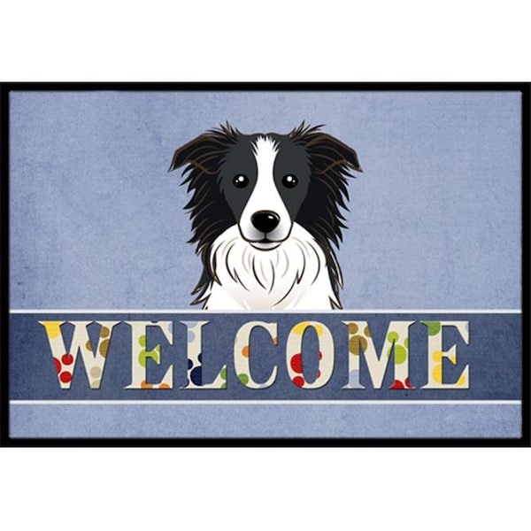 Carolines Treasures Carolines Treasures BB1427MAT Border Collie Welcome Indoor & Outdoor Mat; 18 x 27 in. - BB1427MAT