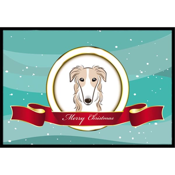 Carolines Treasures Borzoi Merry Christmas Indoor and Outdoor Mat- 24 x 36 in. - BB1538JMAT