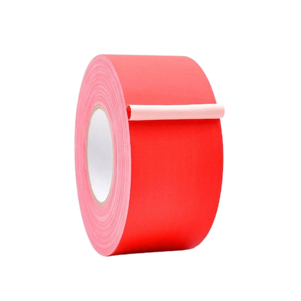 Wod Tape GTC12 Gaffer Tape Low Gloss Finish Film 3 in. X 60 ft. Red, 16PK - WOD GTC12-03000-16-60-RED