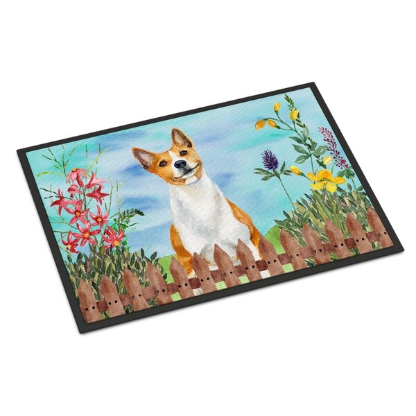 Carolines Treasures Basenji Spring Indoor or Outdoor Mat - 24 x 36 in. - CK1254JMAT
