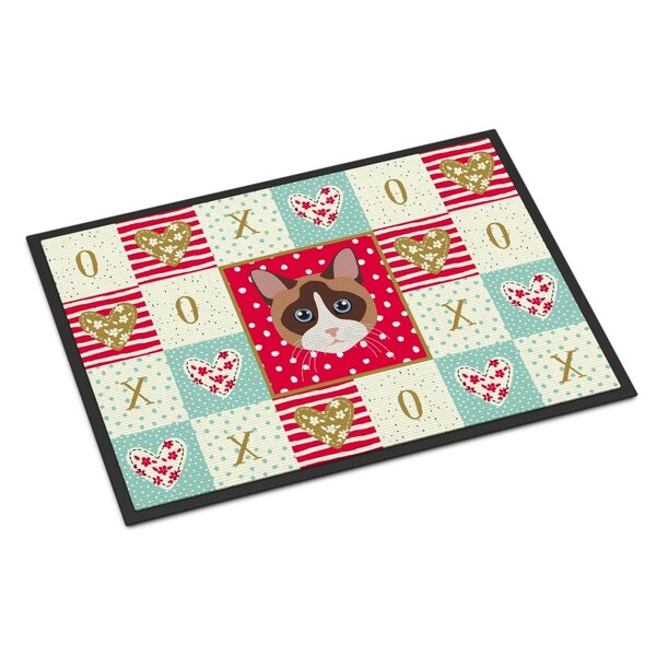 Carolines Treasures 24 x 36 in. Snowshoe Cat Love Indoor or Outdoor Mat - CK5167JMAT