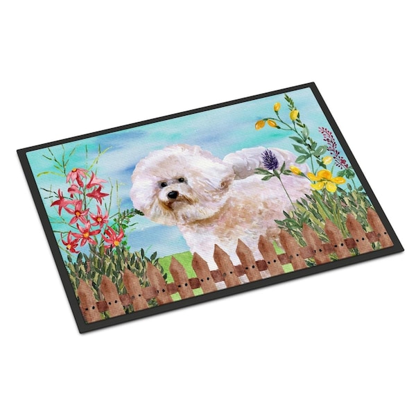 Carolines Treasures Bichon Frise No.2 Spring Indoor or Outdoor Mat - 24 x 36 in. - CK1267JMAT