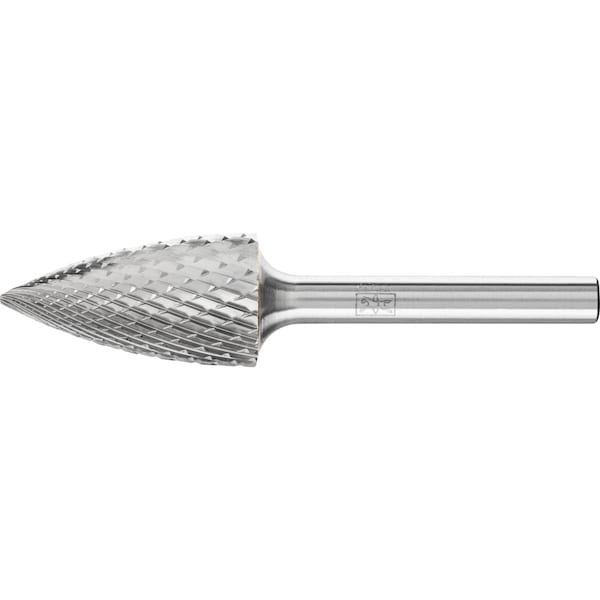 Pferd Carbide Bur - Tree Shape (Pointed), DIA Cut - 5/8" x 1" x 1/4" Shank - SG-6 - 24833