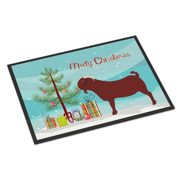 Carolines Treasures Kalahari Red Goat Christmas Indoor or Outdoor Mat, 24 x 36 in. - BB9258JMAT