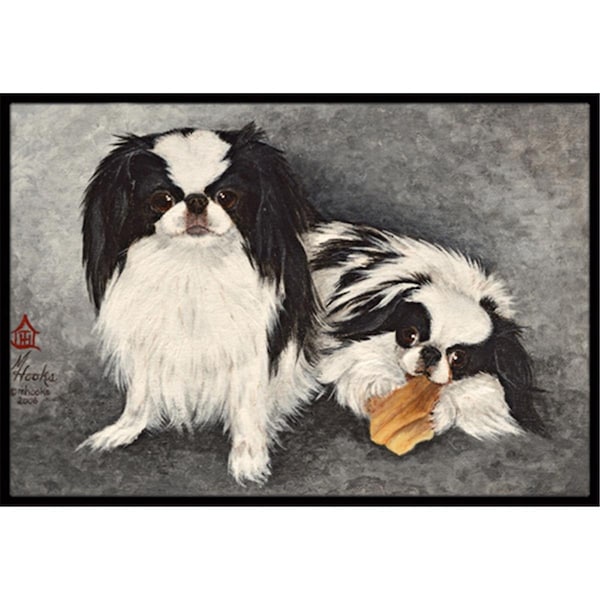 Carolines Treasures Japanese Chin Impress Indoor and Outdoor Mat- 18 x 27 in. - MH1050MAT