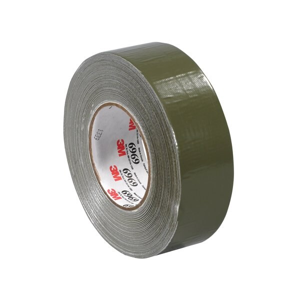 3M 2'' x 60 yds. Olive Green 3M 6969 Duct Tape, 24PK - BUY00023509