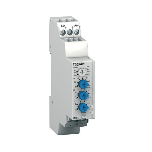 Relé de control de voltaje Crouzet RMC2 MUSF 80 AC/DC - 84872151