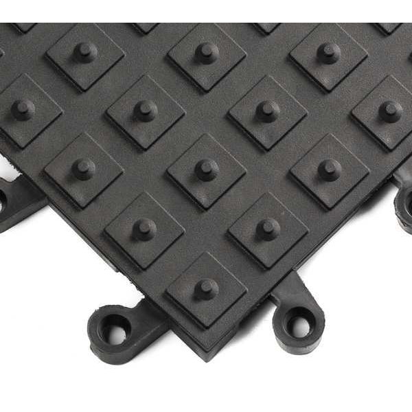 Wearwell Interlocking Antifatigue Mat Tile, PVC, 18 in W x 18 in L, 7/8 in Thick, 10 PK - 552