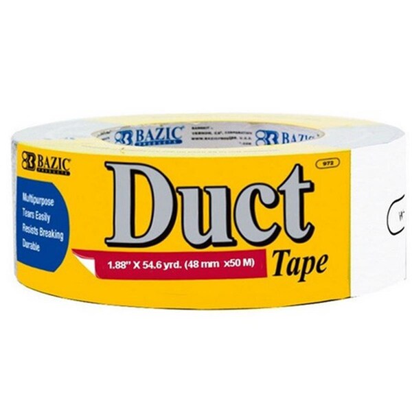 Bazic Products Bazic   1.88 X 60 Yards White Duct Tape, 12PK - 972