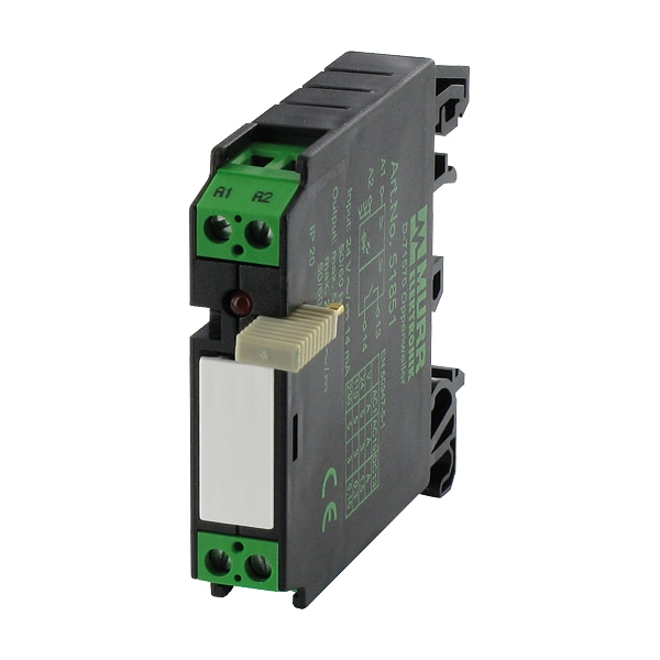 Salida de relé de puente Murr Elektronik RMM 11/24VDC, ENTRADA: 24 VCA/VCC - SALIDA: 250 VCA/VCC / 5 A, 1 NC - terminal de tornillo de 12 mm - 51851.