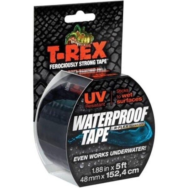 Duck Brand Duck Brand DUC285988 2 in. x 5 ft. T-Rex Waterproof Tape; Black - DUC285988
