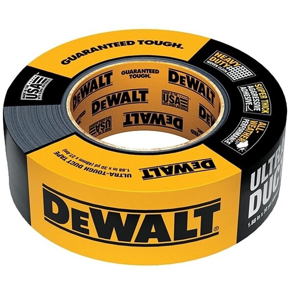 Intertape Polymer DeWALT Duct Tape, 30 yd L, 1.88 in W, Black - 99233