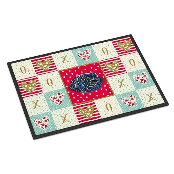 Jensendistributionservices 24 x 36 in. Emperor Angelfish Love Indoor or Outdoor Mat - MI1716207