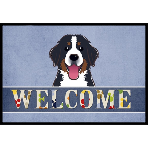 Carolines Treasures Bernese Mountain Dog Welcome Indoor & Outdoor Mat, 24 x 36 in. - CA77331