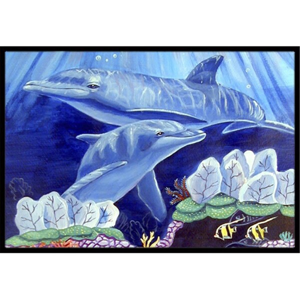 Beyondbasketball Dolphin under the sea Indoor Or Outdoor Mat - 18 x 27 in. - BE2549331