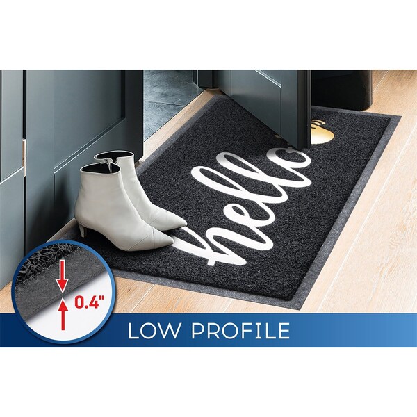 Dsv Standard Polypropylene fabric, natural rubber border and recycled PVC material, Black, White, 30 in W x - 89001