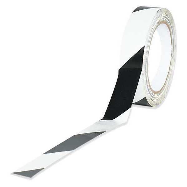 Partners Brand Tape Logic Striped Vinyl Tape, 7.0 Mil, 1" x 36 yds., Black/White, 3/Case - T91363PKBW