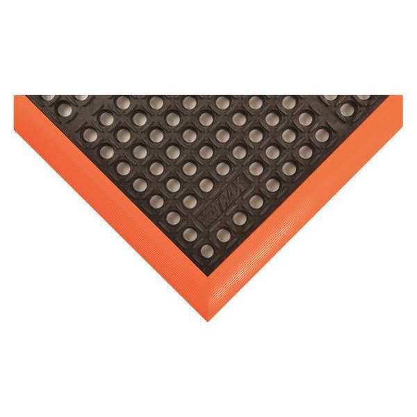 Condor Antifatigue Mat, Rubber, Drainage Holes, 28 in W x 40 in L, Black - 34L283