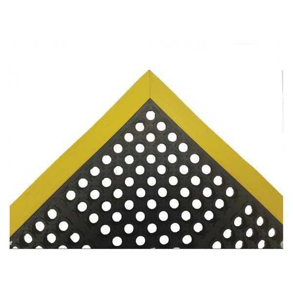 Notrax Antifatigue Mat, Rubber, Drainage Holes, 28 in W x 40 in L, Black - 34L279