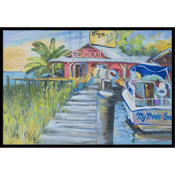 Micasa Deep Sea Fishing Boat At Lulus Indoor & Outdoor Mat18 x 27 in. - MI729850