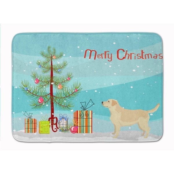 Carolines Treasures Labrador Retriever Christmas Tree Machine Washable Memory Foam Mat - CK3549RUG