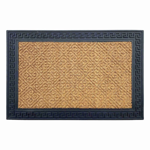 Calloway Mills Entrance Mat, Coir/Rubber, Natural, Black - 106591830