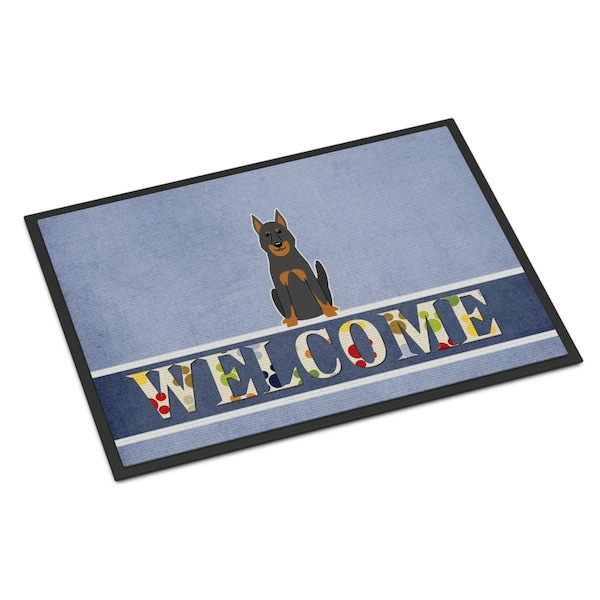 Carolines Treasures 18 x 27 in. Beauce Shepherd Dog Welcome Indoor or Outdoor Mat - BB5661MAT