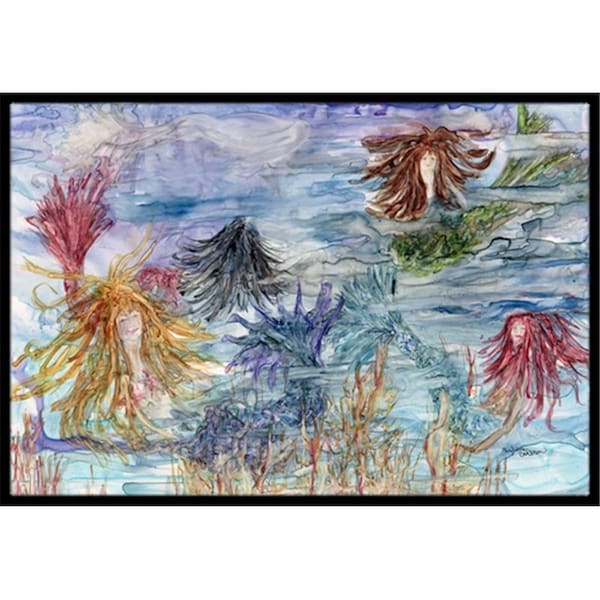 Carolines Treasures Abstract Mermaid Water Fantasy Indoor or Outdoor Mat- 18 x 27 in. - 8975MAT