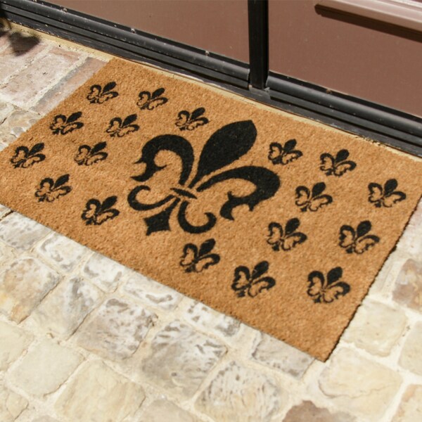 Rubber-Cal "French Coat of Arms" Fleur De Lis Doormat, 18 x 30-Inch - 10-102-FRENCHCOAT