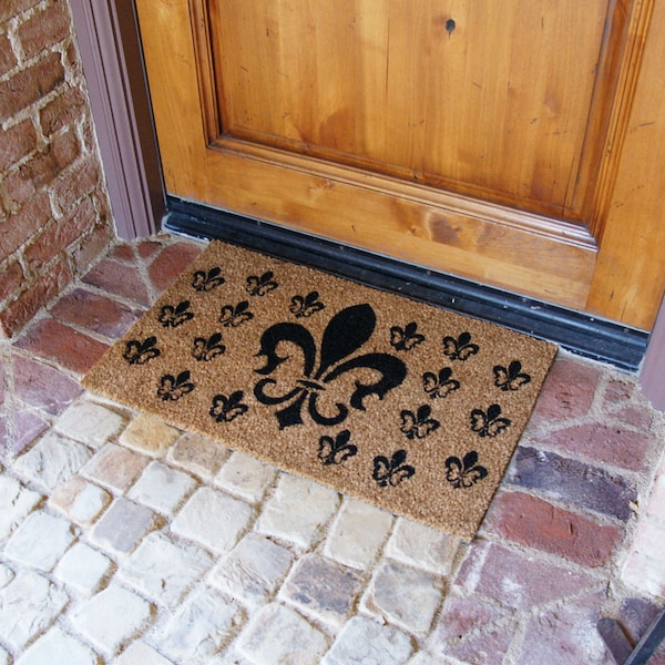 Rubber-Cal "French Coat of Arms" Fleur De Lis Doormat, 18 x 30-Inch - 10-102-FRENCHCOAT