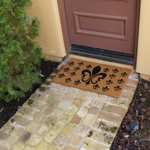 Rubber-Cal "French Coat of Arms" Fleur De Lis Doormat, 18 x 30-Inch - 10-102-FRENCHCOAT