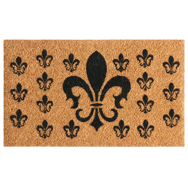 Rubber-Cal "French Coat of Arms" Fleur De Lis Doormat, 18 x 30-Inch - 10-102-FRENCHCOAT