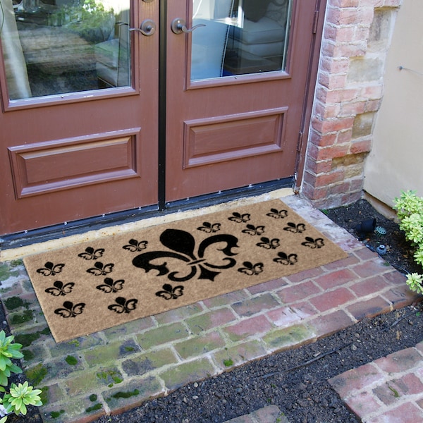 Rubber-Cal "French Coat of Arms" Fleur De Lis Doormat, 18 x 30-Inch - 10-102-FRENCHCOAT