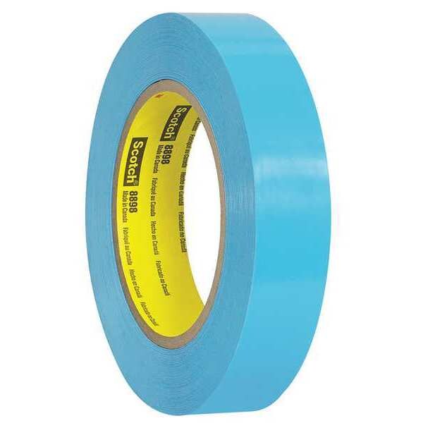 Scotch 3M 8898 Tensilized Poly Strapping Tape, 4.6 Mil, 1" x 60 yds., Blue, 36/Case - T9158898
