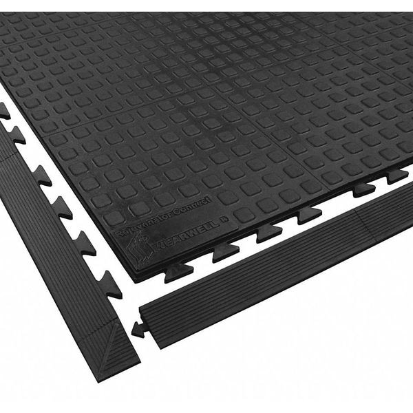 Wearwell Ramp Edge with Corner, Polyurethane, 2 in W x 3 ft 3 in L, 5/8 in Thick - 502