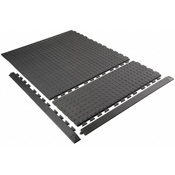Wearwell Ramp Edge with Corner, Polyurethane, 2 in W x 3 ft 3 in L, 5/8 in Thick - 502
