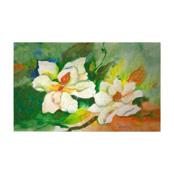 Betsy Drake Betsy Drake DM251G Magnolias Door Mat - 30 x 50 in. - DM251G