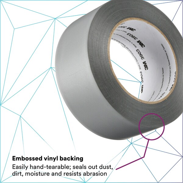 3M Duct Tape, 6.3 Mil, 3"x50 yds., Gray, PK18 - T9883903